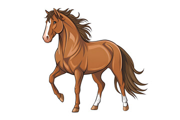 Naklejka premium Quarter Horse PNG - Majestic Equine Isolated on Powerful Stallion on White Background