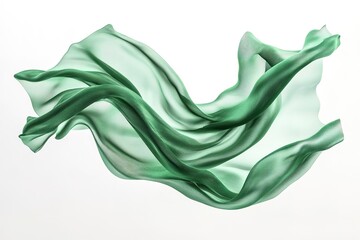 Emerald Silk Swirl: AI-Generated Abstract Texture of Flowing Green Fabric, Luxurious and Elegant Design Element for Fashion, Textile, and Backgrounds. Perfect for Branding, Websites, and Artistic     