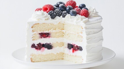 A Delectable Berry-Layered Cake, A Visual Treat