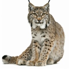 Lynx sitting elegantly in the wild.