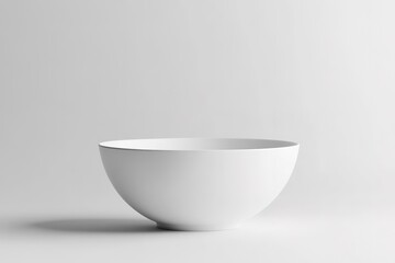 Clean White Bowl: Simple Vector Illustration - Perfect for Minimalist Food Blogs, Restaurant Menus, Culinary Websites, Recipe Books, and Health & Wellness Designs. Versatile and Elegant, this         