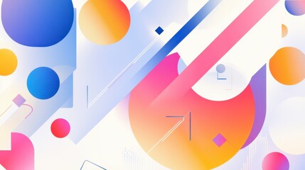 Obraz premium Abstract Geometric Shapes Design with Vibrant Colors