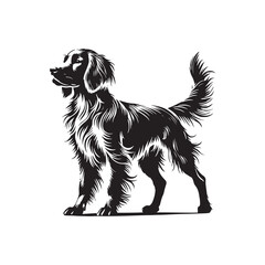 Brittany Spaniel Dog Silhouette - Minimalist dog design - Brittany Spaniel Dog Vector - Illustration of Dog.