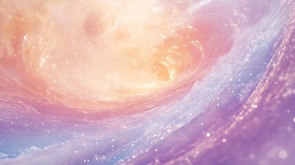 Fototapeta premium Abstract Pastel Swirling Galaxy with Glimmering Stars