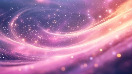 Obraz premium Abstract Pink and Gold Swirling Lights Background