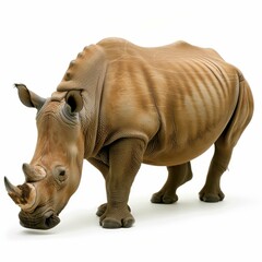 Obraz premium Realistic depiction of a majestic rhinoceros.