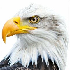 Fototapeta premium Stunning close-up of a majestic eagle portrait.