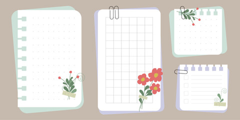 Bullet journal template. Weekly, daily planer. Mental health planer. 