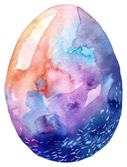 PNG Watercolor easter egg illustration celebration decoration.
