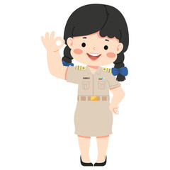 woman teacher doing the OK sign