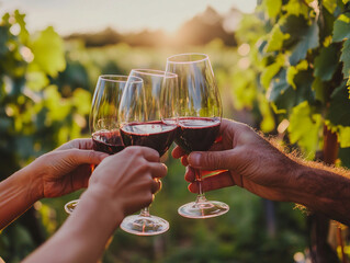 Cheers in the Vineyard
