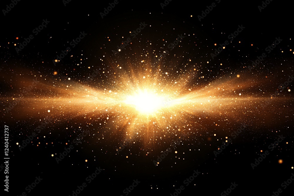 Poster explosive star formation in a cosmic nebula showcases vibrant colors and dynamic energy in deep spac