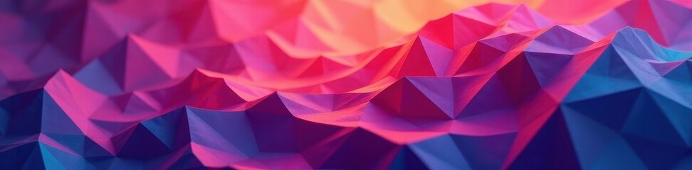 Naklejka premium Interlocking facets form a dynamic gradient, exhibiting depth and dimension , colorful, colorful design