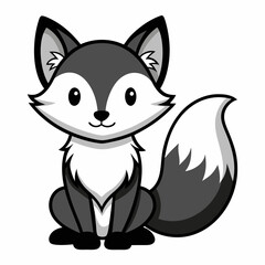 Cute cartoon fox character, perfect for kids' products.