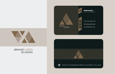 VA, AV latter logo design with business card design template, colorfull, black white visiting card, top business card, fresh business card, vector layout