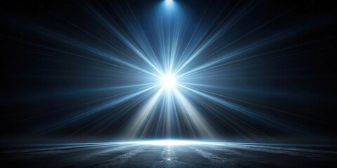 Obraz premium Beaming Light in Darkness, nighttime atmosphere, dark background