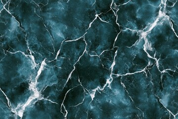 Marble texture concept featuring dark teal and white veins with intricate patterns and natural elegance