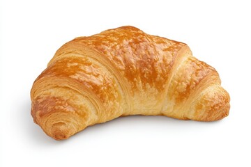A photorealistic image of a croissant on a white background, high-resolution photography, insanely detailed.