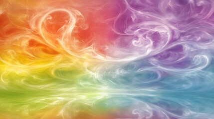 Fototapeta premium Vibrant Rainbow Swirls Abstract Background