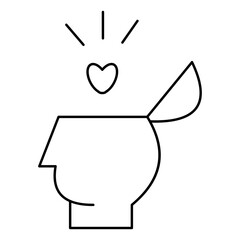 Simple Mindfulness Line Icon – Minimalist Meditation and Wellness Symbols