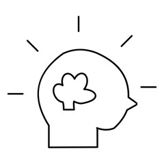 Simple Mindfulness Line Icon – Minimalist Meditation and Wellness Symbols