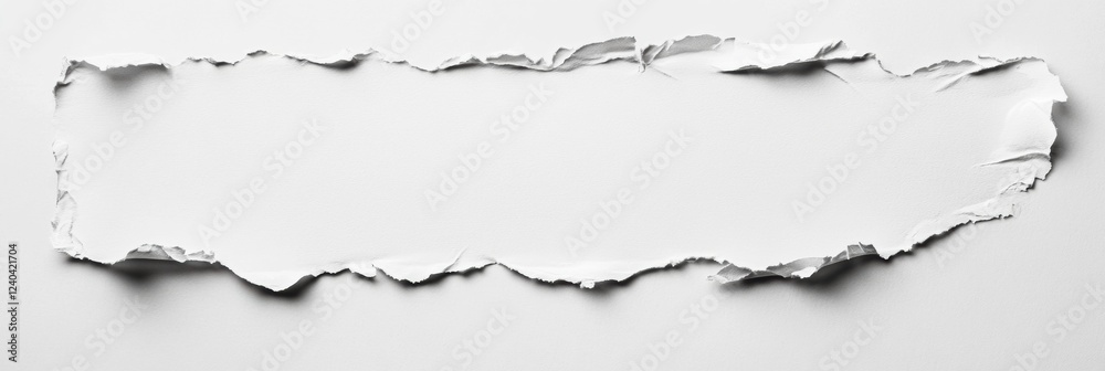 Poster Blank torn paper space ideal for creative text insertion in design projects or presentations. Generative AI