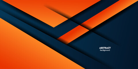 Abstract geometric dark blue and orange square theme overlapping background for graphic design. Vector Eps10