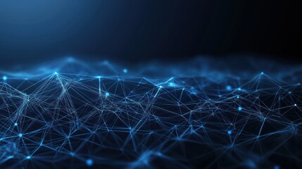 Abstract Blue Network Data Visualization