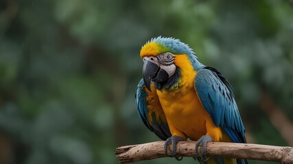 Fototapeta premium blue and yellow macaw 