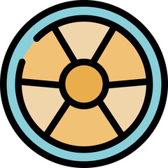 Obraz premium Radioactive symbol warning of potential nuclear contamination, representing danger and the need for caution in handling hazardous materials