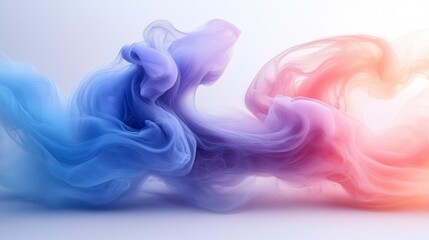 Obraz premium Soft Flowing Blue and Purple Smoke. Generative AI
