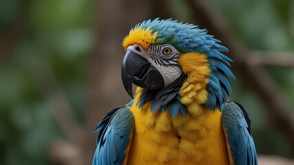 Obraz premium blue and yellow macaw