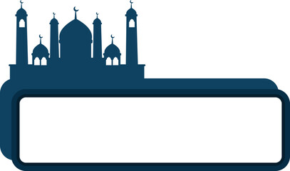 Text Box Banner With Mosque