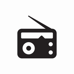 radio vintage device icon vector sign