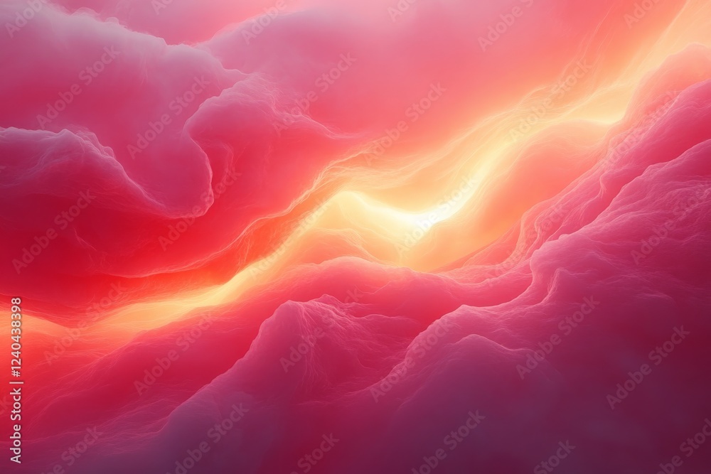 Aufkleber colorful clouds with glowing light create an ethereal atmosphere in a dreamy landscape during twilig