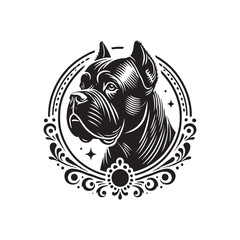 Cane Corso Dog Silhouette - Vector of Cane Corso Dog - Illustration of Cane Corso dog.