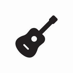 acoustic guitar musical icon vector sign