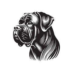 Cane Corso Dog Silhouette - Vector of Cane Corso Dog - Illustration of Cane Corso dog.