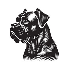 Cane Corso Dog Silhouette - Vector of Cane Corso Dog - Illustration of Cane Corso dog.
