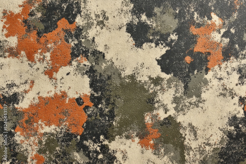 Aufkleber Colorful abstract texture with earthy tones and vibrant patches creating a striking visual effect indoors