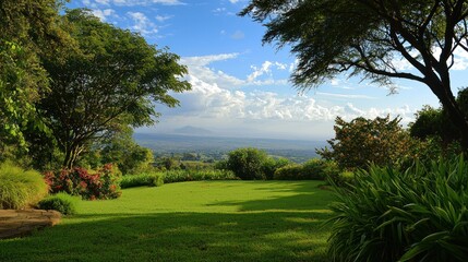 Fototapeta premium An outdoor view of a serene landscape, representing the calm and spiritual peace of Sabbath rest
