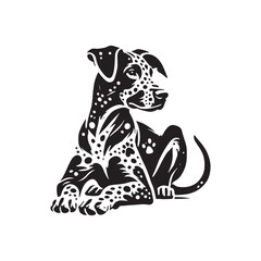 Catahoula Leopard Dog Vector - Catahoula Leopard Dog Silhouette -Illustration of Catahoula Leopard Dog