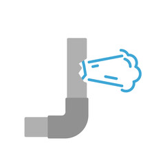 leaky gas flat icon illustration