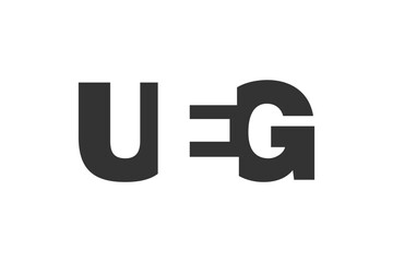 UEG logo design. Initial letter U E G bold font style for tech startups, consulting, corporate branding. Creative company name, headlines typography identity, trendy logotype.