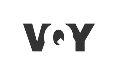 VQY logo design. Initial letter V Q Y bold font style for tech startups, consulting, corporate branding. Creative company name, headlines typography identity, trendy logotype.
