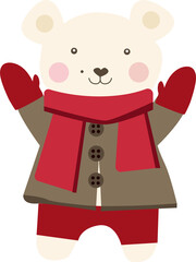 winter bear valentines day 