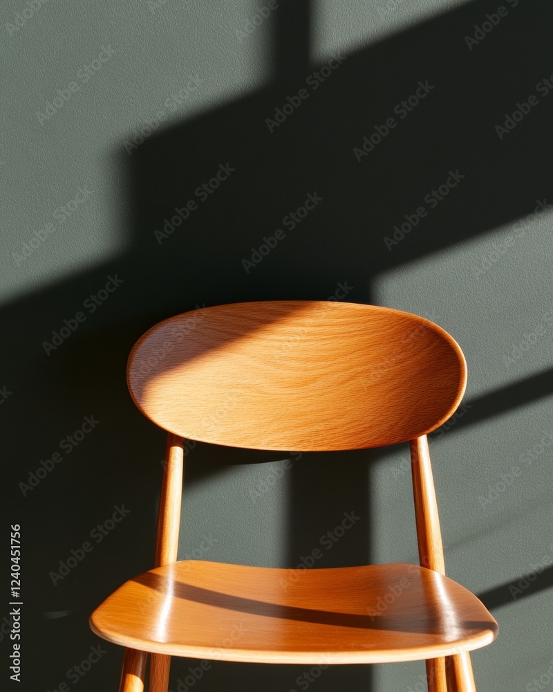 Leinwandbilder mid-century modern classroom design wooden chair against minimalist wall - legacy in educational con