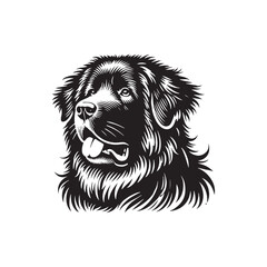 Caucasian Shepherd Dog Vector - Minimalist Caucasian Shepherd Dog Design - Caucasian Shepherd Dog Silhouette.