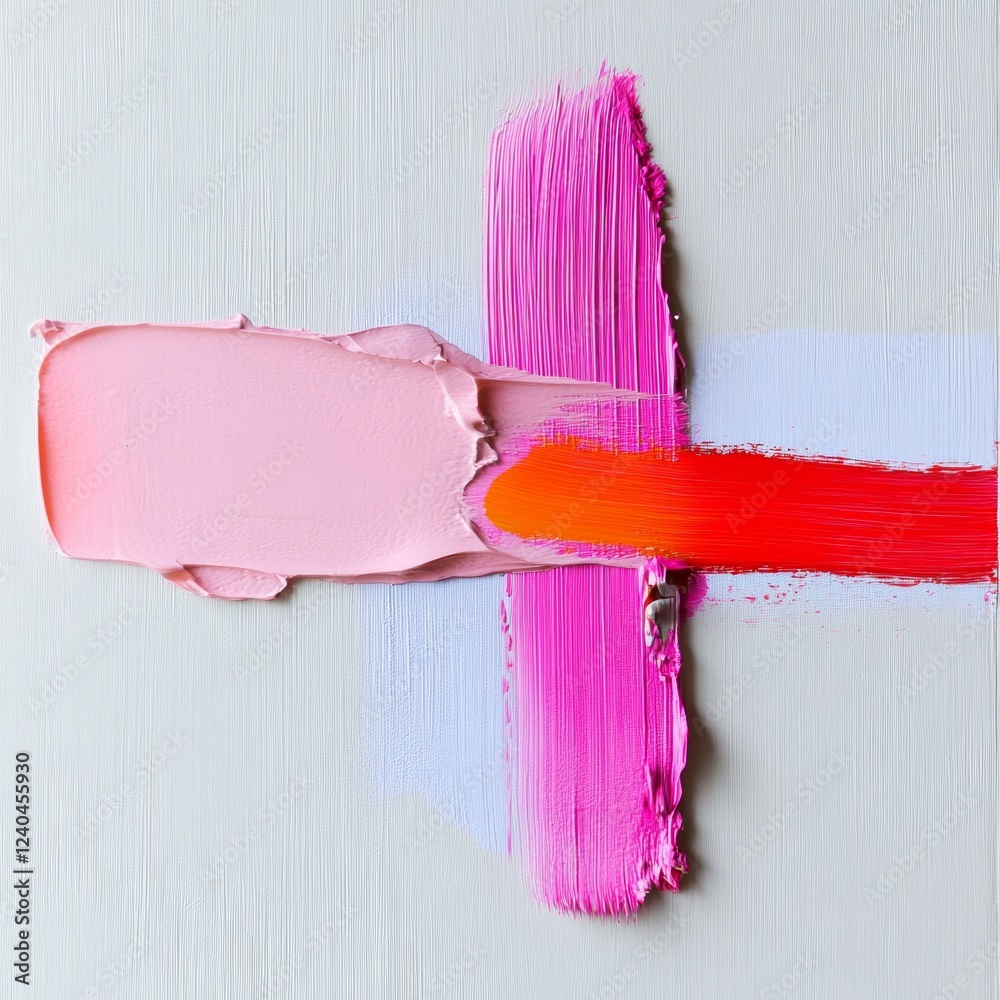 Poster vibrant pink vertical streak abstract on textured surface for modern art decor dynamic visuals and b