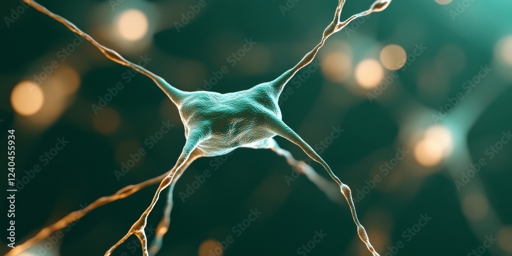 Fototapete Futuristic Neural Art Interface Metallic Neuron Network on Abstract Digital Backdrop for Advanced Tech Engagement and AI Research Visualization in Professional Sectors